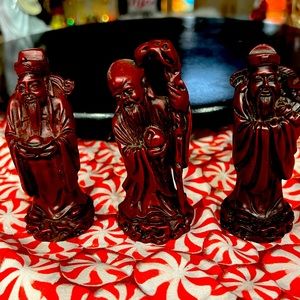 Three Gods - Feng Shui Three Deitie Fuk Luk Sau Statue SET OF 3